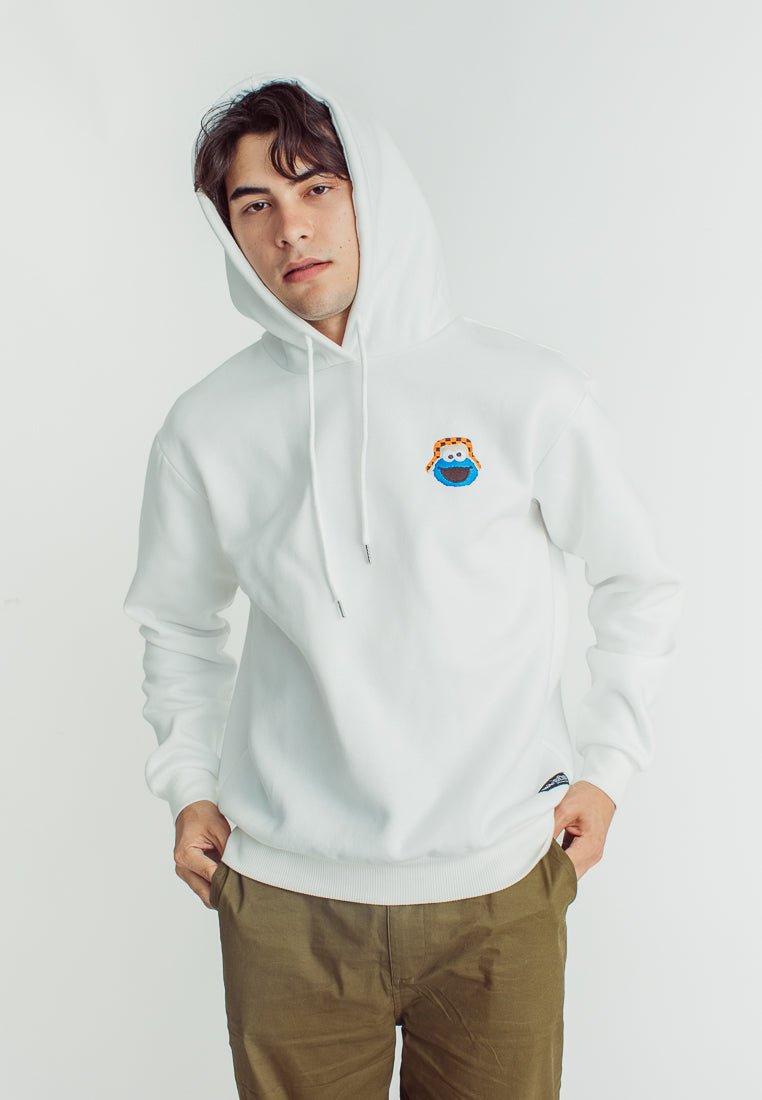 Mossimo White Sesame Street Oversized Fit Hoodie with Flat Print - Mossimo PH