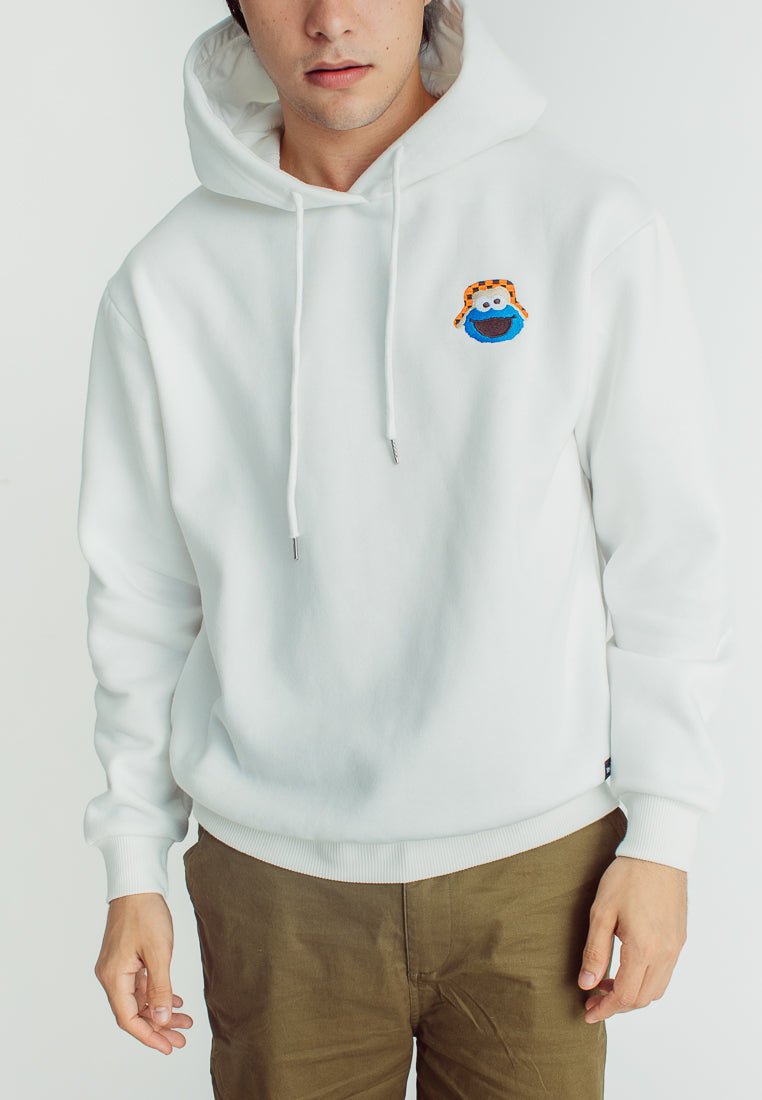 Mossimo White Sesame Street Oversized Fit Hoodie with Flat Print - Mossimo PH