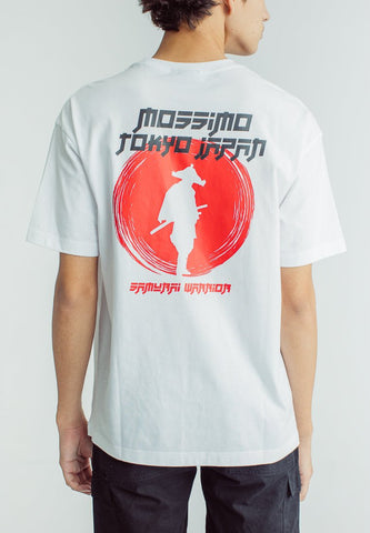 Mossimo White Urban Fit Tee with Flat Print - Mossimo PH