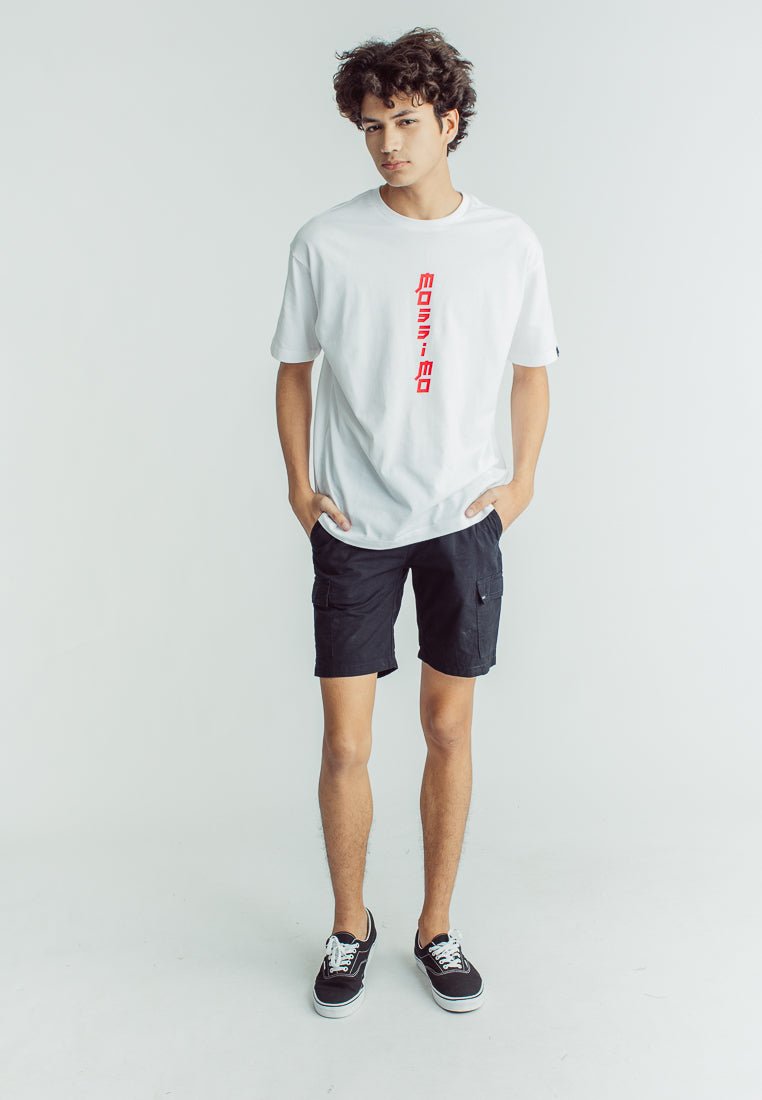 Mossimo White Urban Fit Tee with Flat Print - Mossimo PH