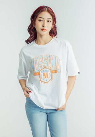 Mossimo White with Big Branding Soft Touch with High Density Oversized Fit Tee - Mossimo PH