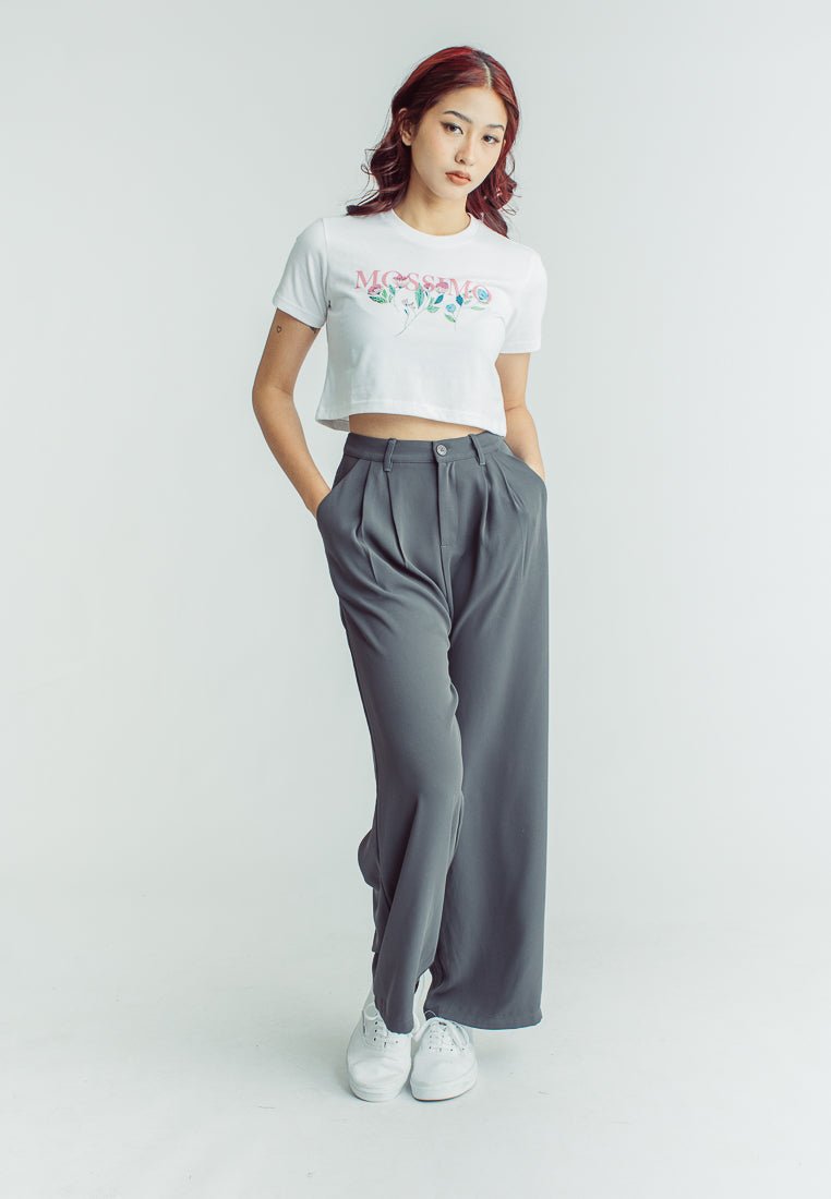 Mossimo White with High Density Print and Soft Touch Vintage Cropped Fit Tee - Mossimo PH