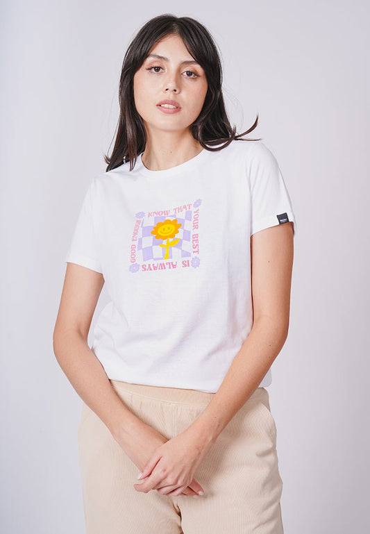 Mossimo White with Know that your Best is Always Good Enough Flat Print Classic Fit Tee - Mossimo PH