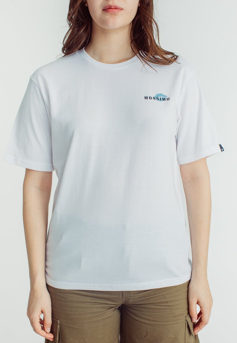 Mossimo White with Lips Flat Print Modern Fit Tee - Mossimo PH