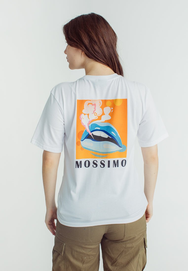 Mossimo White with Lips Flat Print Modern Fit Tee - Mossimo PH
