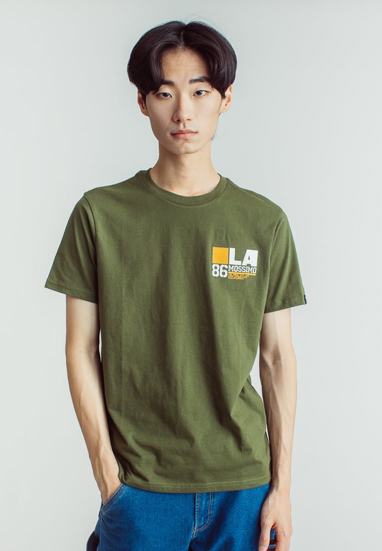 Muscle Fit Basic Round Neck Tee with High Density Print Tee - Mossimo PH