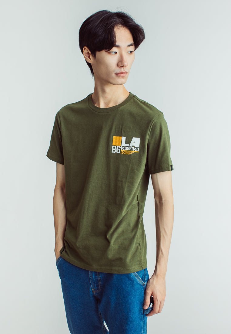 Muscle Fit Basic Round Neck Tee with High Density Print Tee - Mossimo PH
