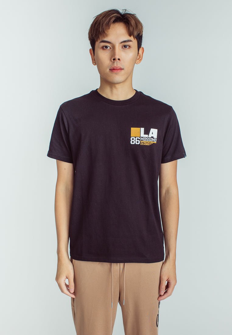 Muscle Fit Basic Round Neck Tee with High Density Print Tee - Mossimo PH
