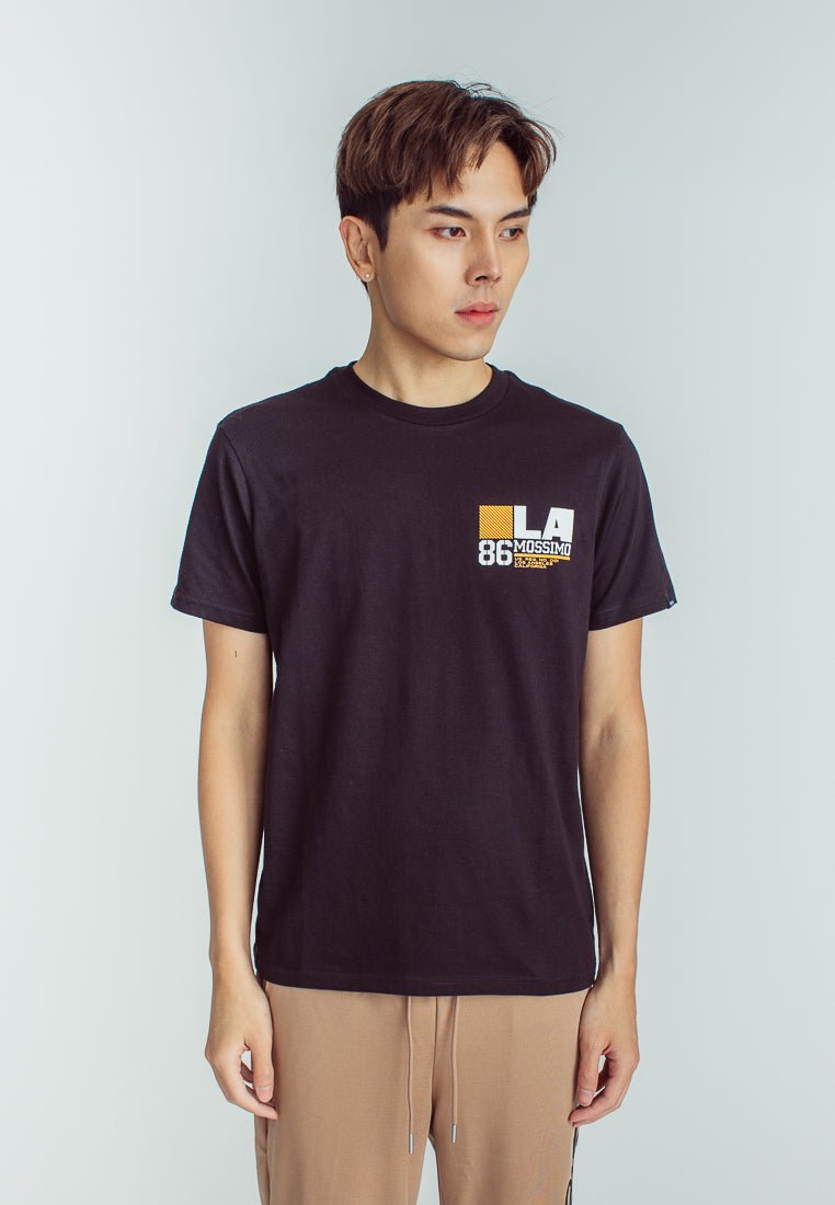 Muscle Fit Basic Round Neck Tee with High Density Print Tee - Mossimo PH