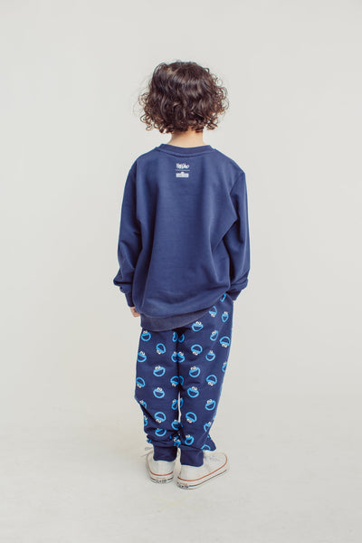 Navy Blue Cookie Monster Pullover and Jogger Kids Set - Mossimo PH