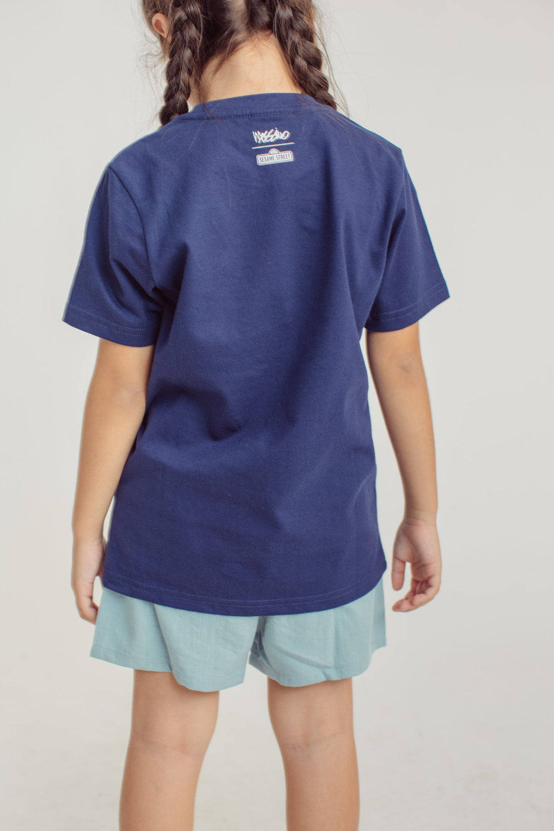 Navy Blue Cookie Monster with Embroidery Basic Tshirt - Mossimo PH