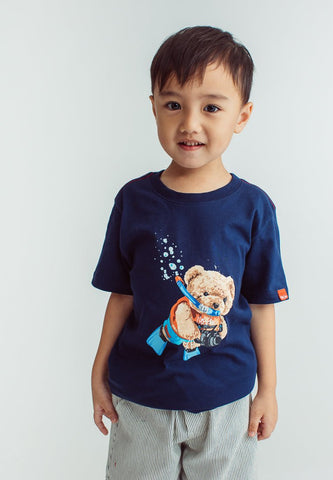 Navy Blue Mossybear Basic Tshirt - Mossimo PH