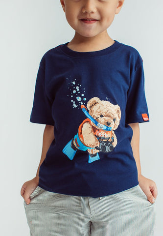 Navy Blue Mossybear Basic Tshirt - Mossimo PH