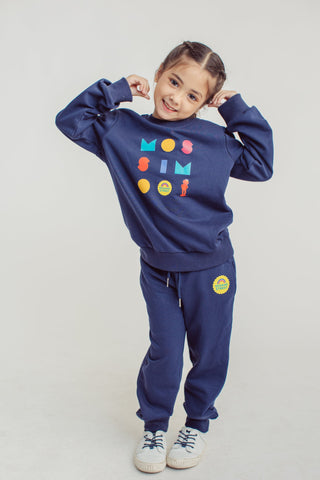 Navy Blue Sesame Street Pullover and Jogger Set - Mossimo PH