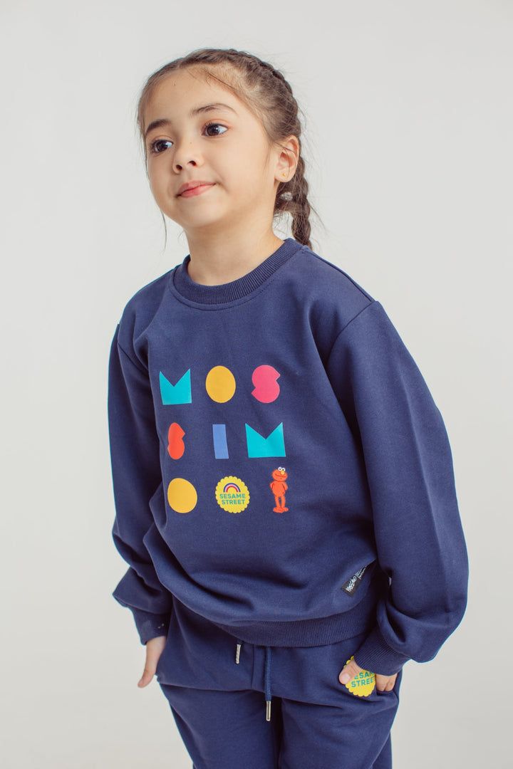 Navy Blue Sesame Street Pullover and Jogger Set - Mossimo PH