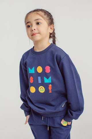 Navy Blue Sesame Street Pullover and Jogger Set - Mossimo PH