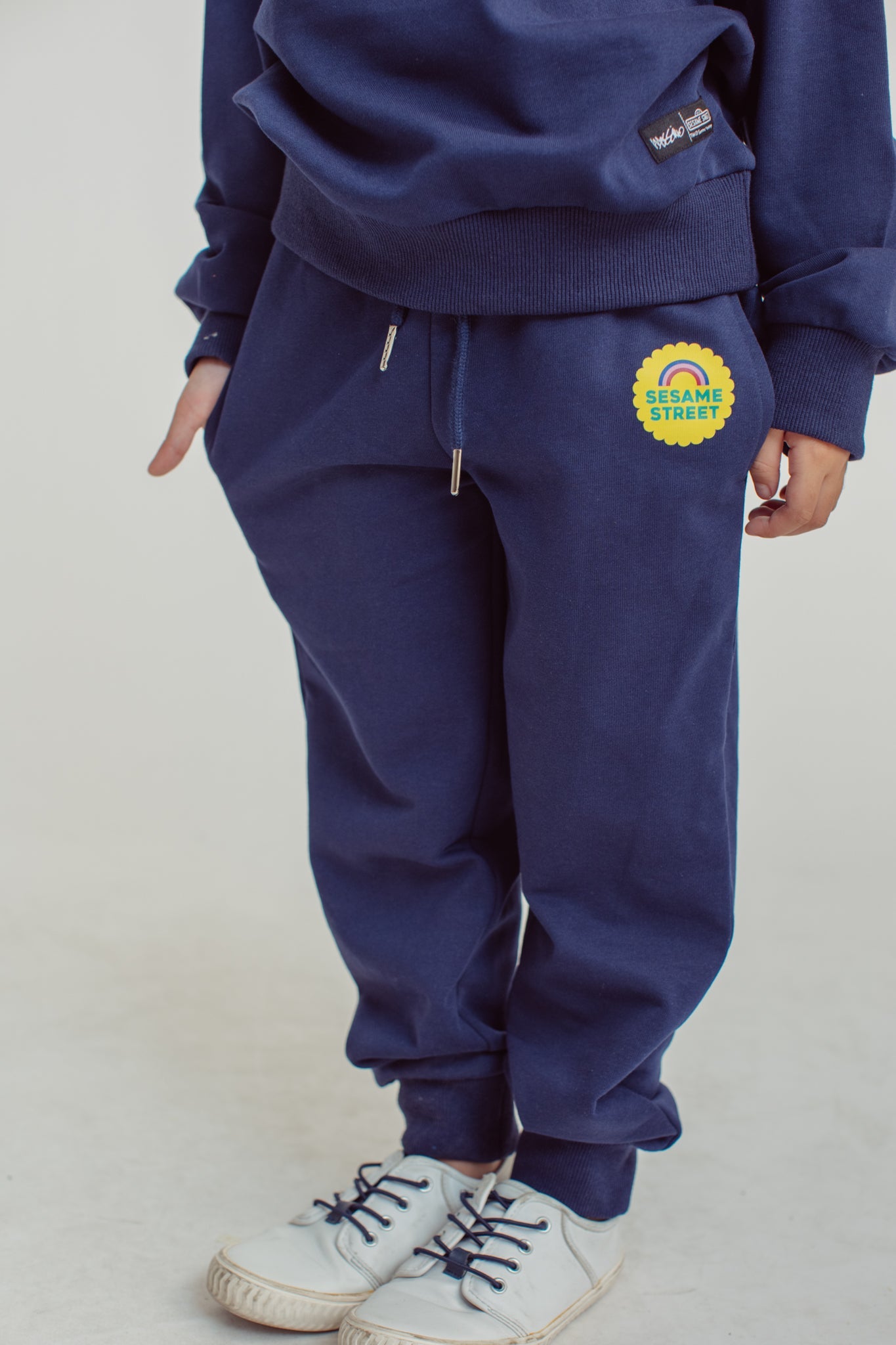 Navy Blue Sesame Street Pullover and Jogger Set - Mossimo PH