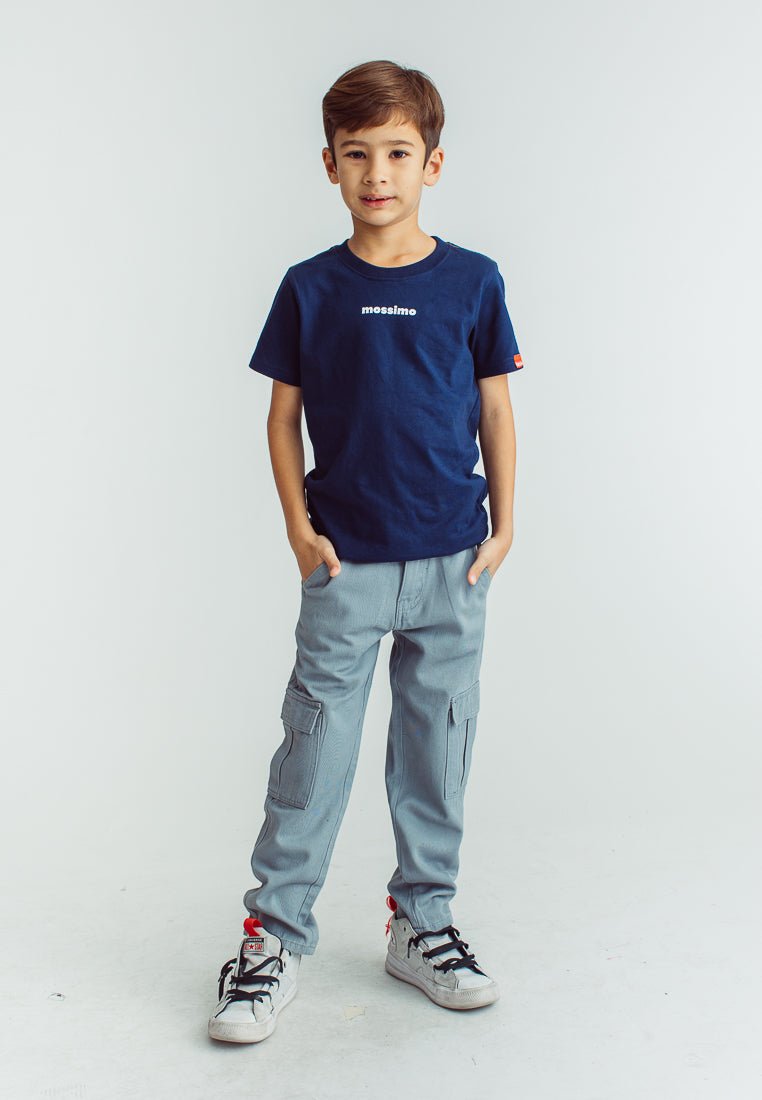 Navy blue with Graphics Back Print Boys Basic Tshirt - Mossimo PH