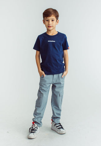 Navy blue with Graphics Back Print Boys Basic Tshirt - Mossimo PH