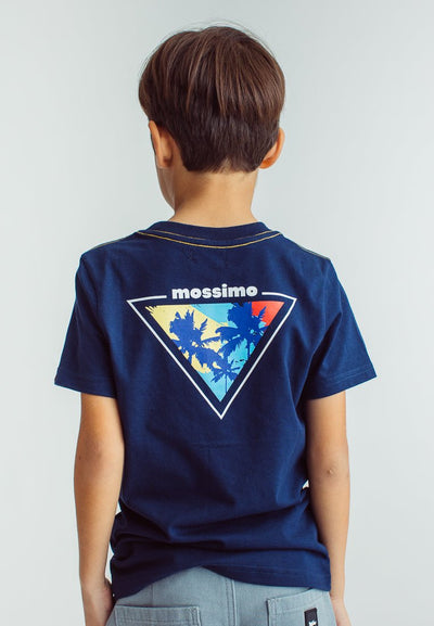 Navy blue with Graphics Back Print Boys Basic Tshirt - Mossimo PH