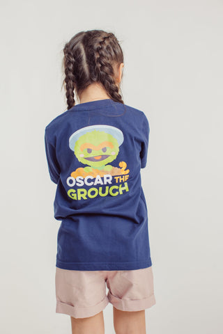Navy Blue with Oscar the Grouch Basic Tshirt Kids - Mossimo PH