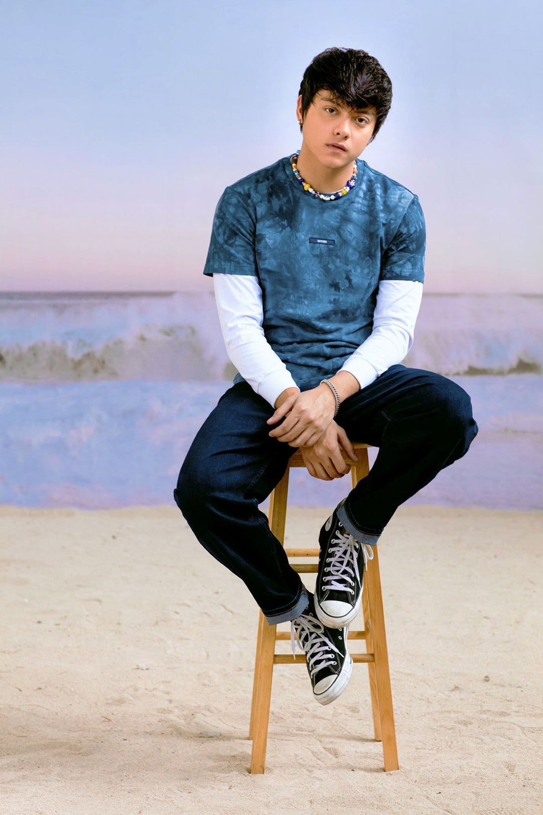Nick Fashion Tie Dye Round Neck Tee with Patch Embroidery - Mossimo PH