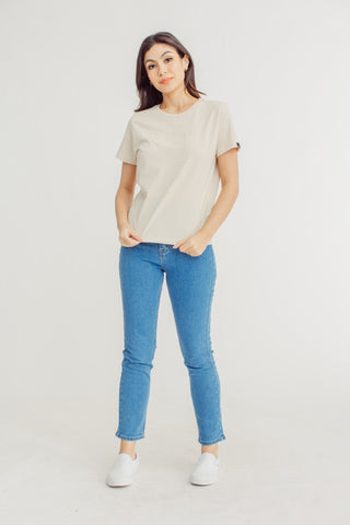 Oatmeal with Mossimo Since 1986 Embroidery Classic Fit Tee - Mossimo PH