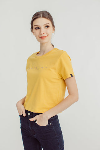 Ochre with Mossimo EST. 1986 Minimal Branding Classic Cropped Fit Tee - Mossimo PH