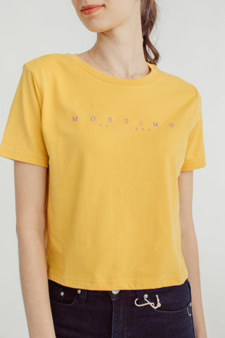Ochre with Mossimo EST. 1986 Minimal Branding Classic Cropped Fit Tee - Mossimo PH