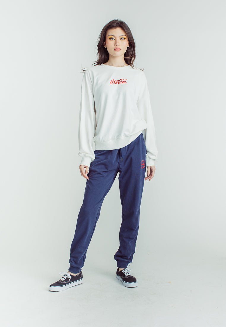 Off White Coca Cola Oversized Pullover with Embroidery & Flat Print - Mossimo PH