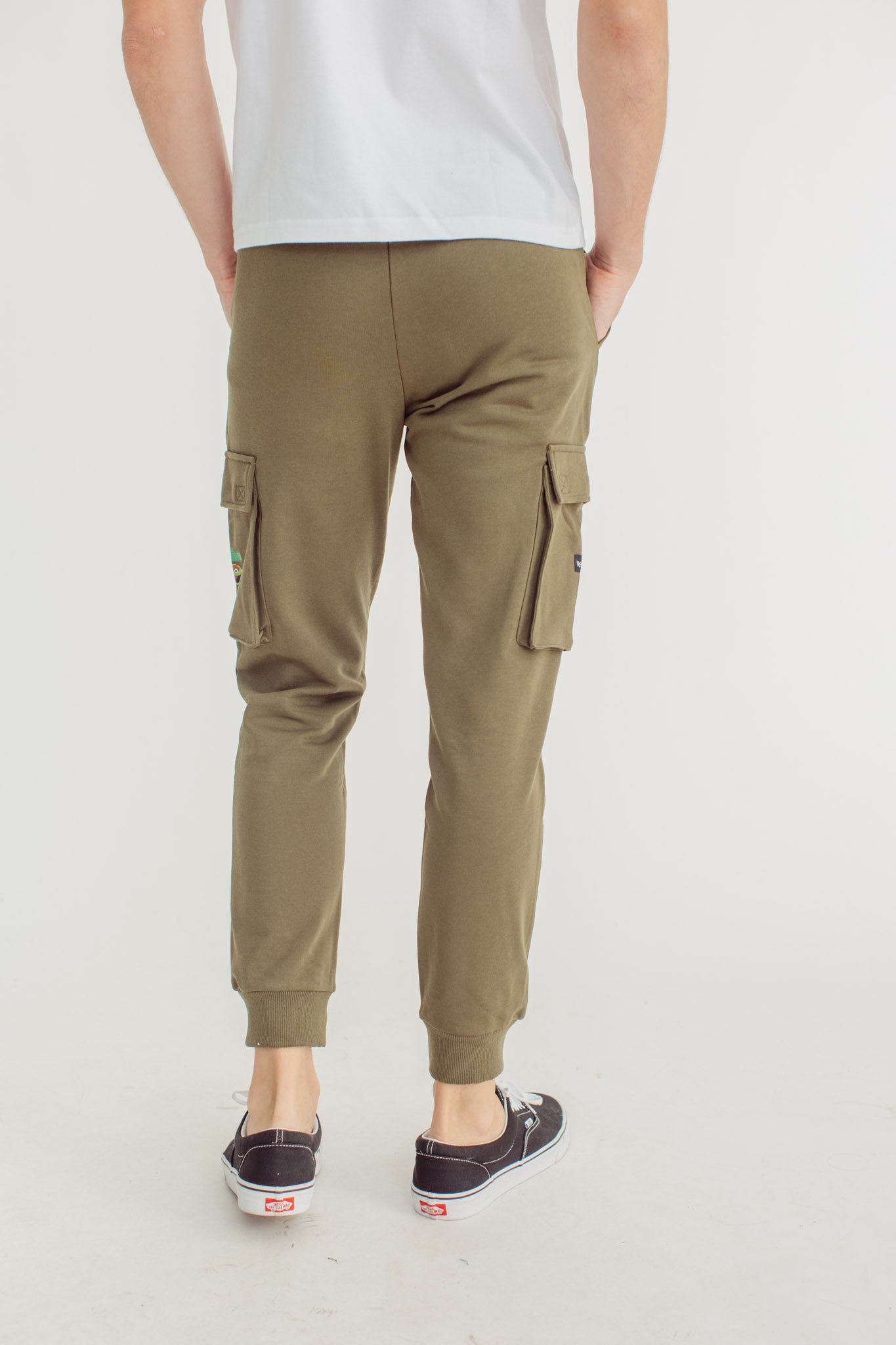 Olive Cargo Pocket pants with Design - Mossimo PH