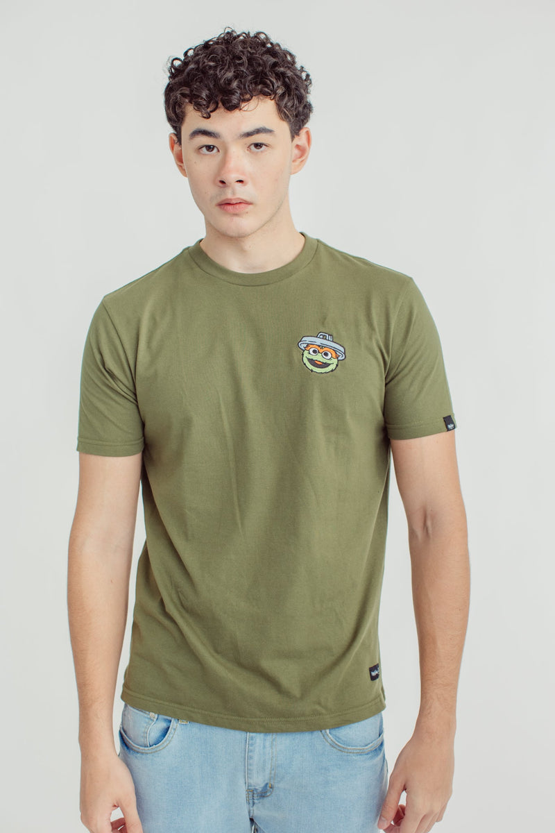 Olive Sesame Street with Oscar Head Classic Fit Tee - Mossimo PH