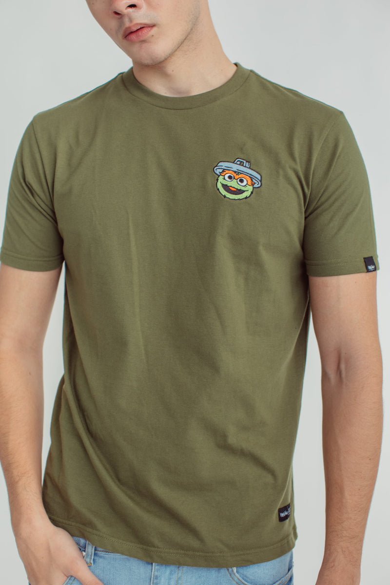 Olive Sesame Street with Oscar Head Classic Fit Tee - Mossimo PH