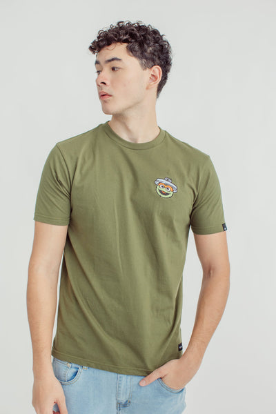 Olive Sesame Street with Oscar Head Classic Fit Tee - Mossimo PH