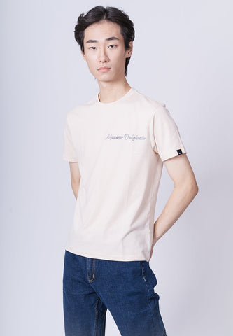 Peach Comfort Fit Basic Round Neck with High Density and Reflective Print - Mossimo PH