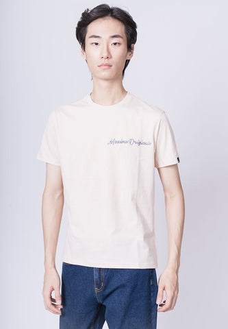 Peach Comfort Fit Basic Round Neck with High Density and Reflective Print - Mossimo PH