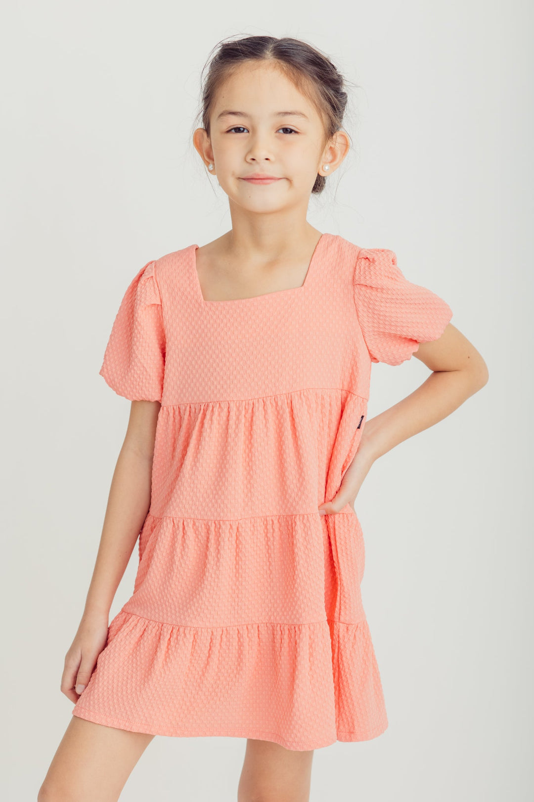Pink Puff Sleeve Smock Dress Kids - Mossimo PH