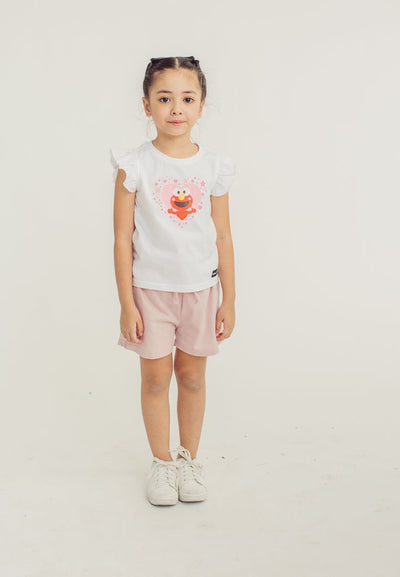 Pink White Elmo Heart Shirt and Short Set - Mossimo PH