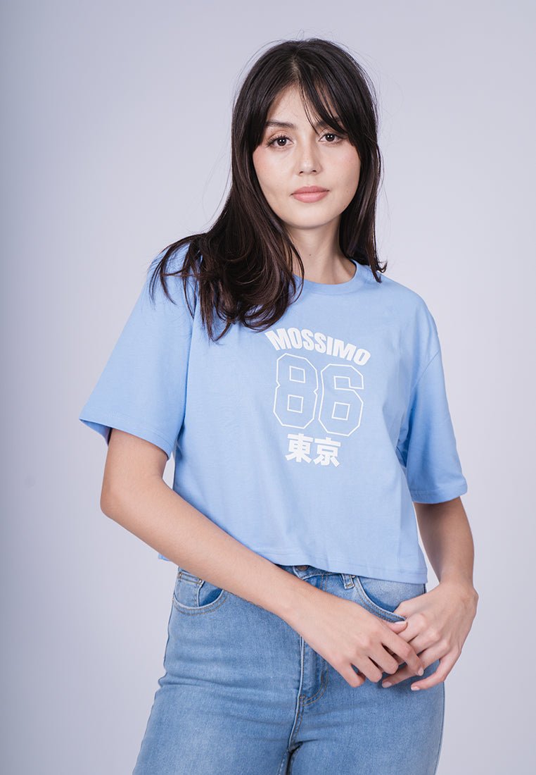 Placid Blue Mossimo 86 Tky Design with High Density Print Modern Cropped Fit Tee - Mossimo PH