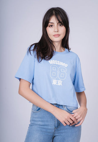 Placid Blue Mossimo 86 Tky Design with High Density Print Modern Cropped Fit Tee - Mossimo PH