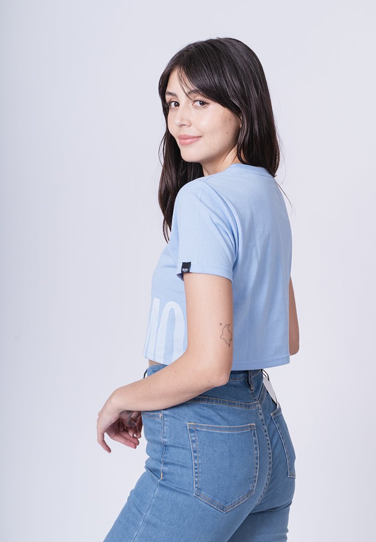 Placid Blue Mossimo Flat Print Super Cropped Fit Tee - Mossimo PH