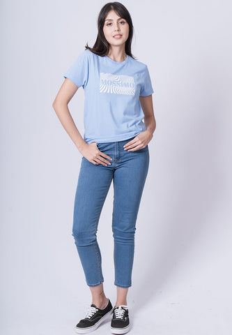 Placid Blue with Mossimo Flat Print Classic Fit Tee - Mossimo PH
