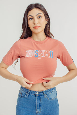 Premium Big Branding Varsity with Embroidery Retro Cropped Fit Tee - Mossimo PH