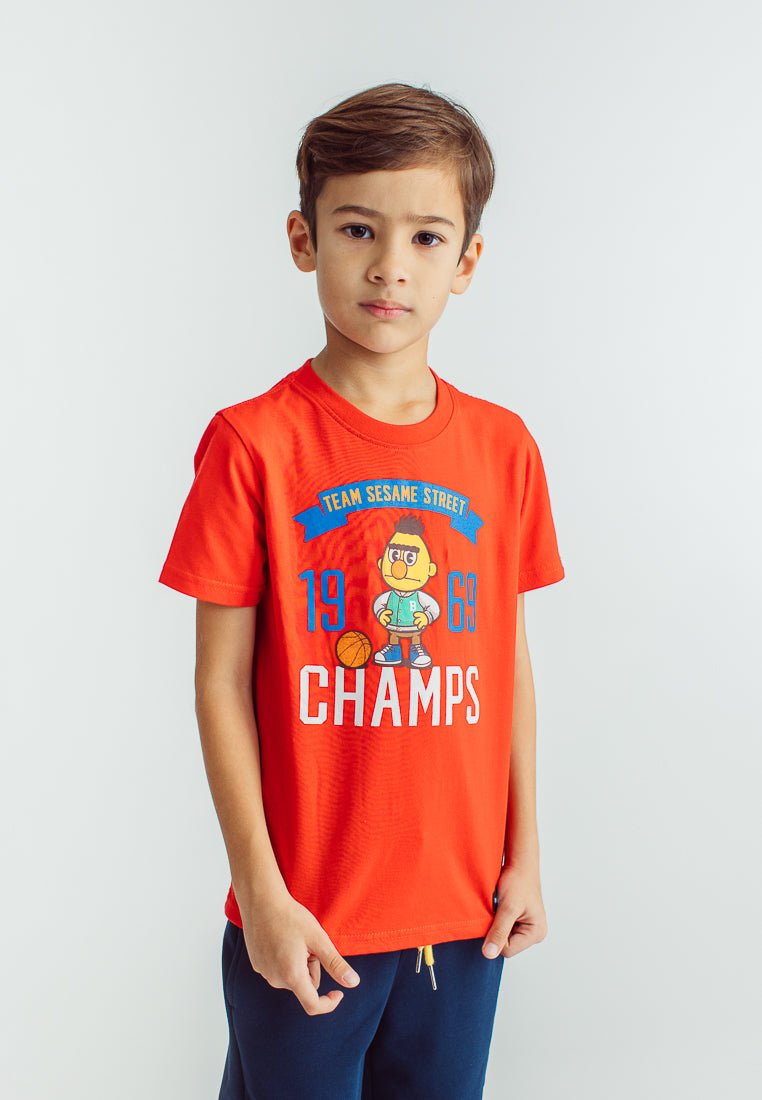 Red Sesame Street Kids Basic Tshirt with 1969 Champs Flat Print - Mossimo PH