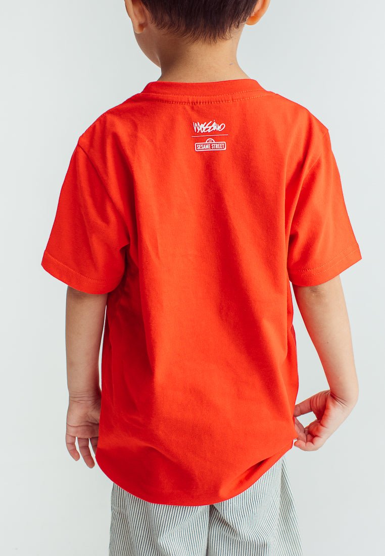 Red Sesame Street with Flat Print Kids Basic Tshirt - Mossimo PH