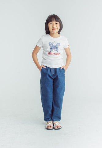 Rhea Dark Blue Relaxed Fit High Rise Jeans - Mossimo PH