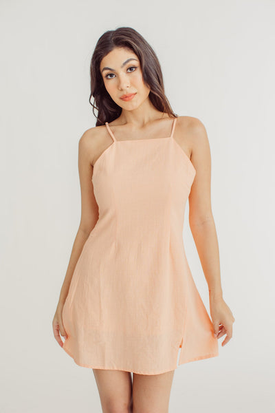 Rochelle Orange Mini Halter Dress with Slit - Mossimo PH