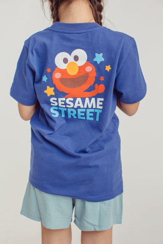 Royal Blue Elmo Sesame Street Front & Back Print Kids Tshirt - Mossimo PH