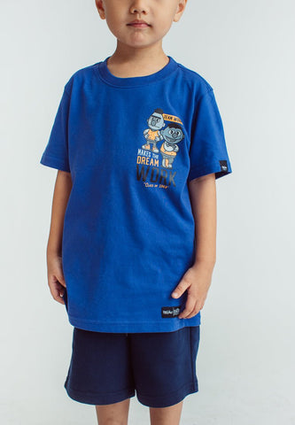 Royal Blue Sesame Street Kids Basic Tshirt with Flat Print - Mossimo PH
