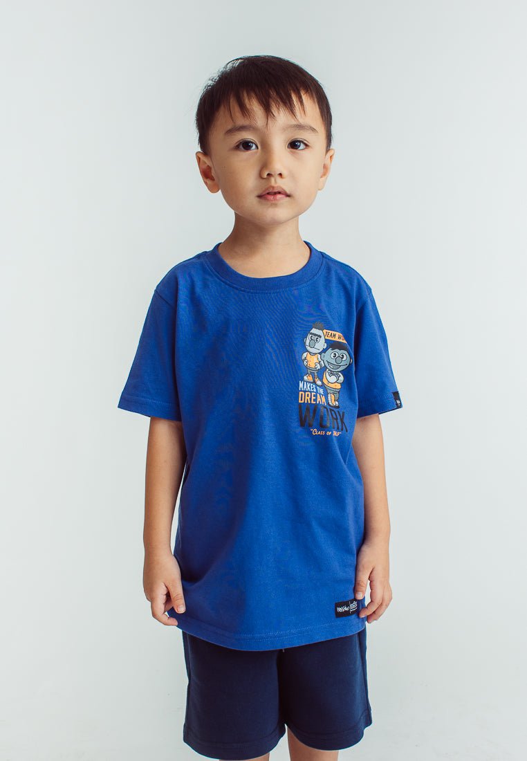 Royal Blue Sesame Street Kids Basic Tshirt with Flat Print - Mossimo PH